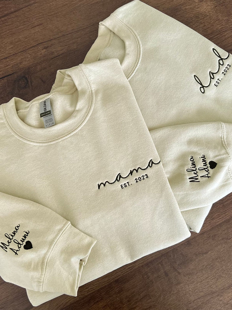 Custom Mama/Dad Embroidered Sweatshirt/Hoodie – Lovinemory